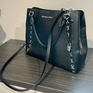 Black leather Michael Kors handbag